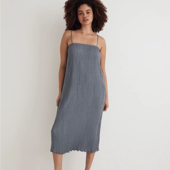 Madewell The Goldie Dress in Plissé Womens Size 6 - Picture 1 of 10